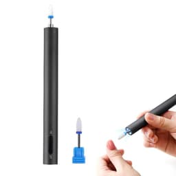 Elektrisk nagelpoleringspenna/nagelfil med LED - Svart
