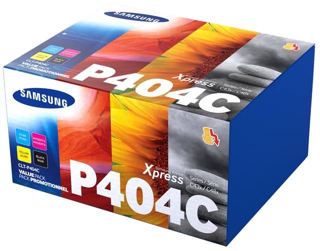Samsung toner CLT-P404S Rainbow Cyan Magenta Gul Sort