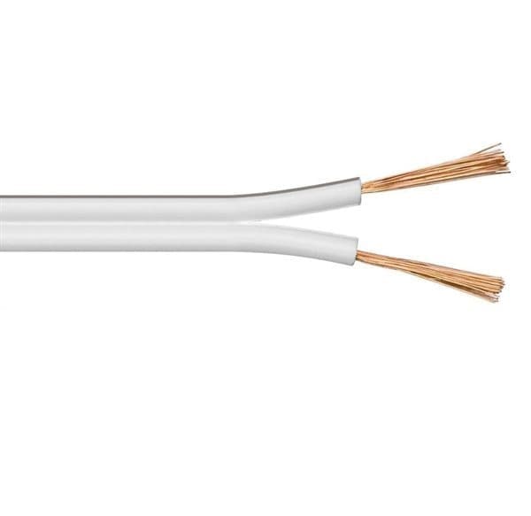 Goobay - Høyttalerkabel HVIT  2 x 1 5 mm²  25m