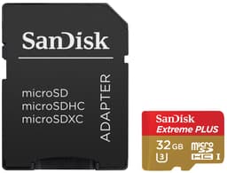 SanDisk Extreme Plus Micro SD muistikortti 32 GB