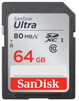 SanDisk Ultra SD muistikortti 64 GB