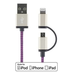 STREETZ Dual USB-kabel - MicroUSB & Lightning