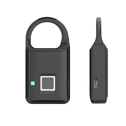 Smart hänglås med fingeravtryck - svart