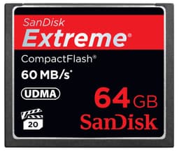 SanDisk Extreme CompactFlash 64 GB hukommelseskort