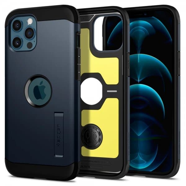 Spigen iPhone 12 Pro Max Skal Tough Armor Metal Slate