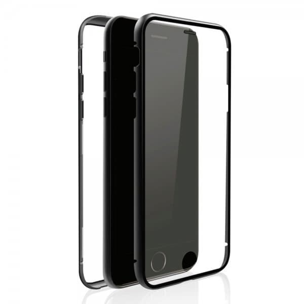 Black Rock iPhone 7/8/SE Skal 360° Real Glass Case Svart Transparent