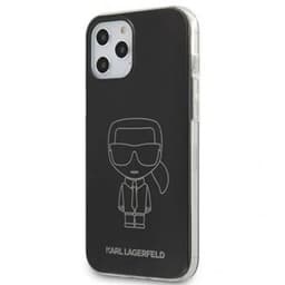 Karl Lagerfeld iPhone 12/iPhone 12 Pro Suojakuori Iconic Outline Musta