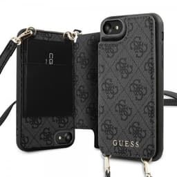 Guess iPhone 7/8/SE Kuori Crossbody Cardslot Cover Harmaa