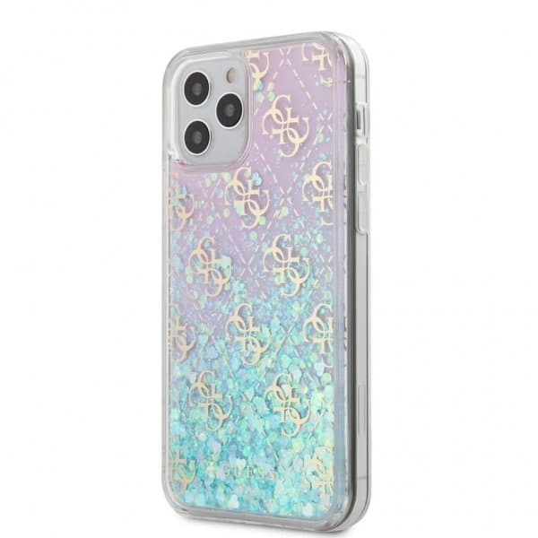 Guess iPhone 12 Pro Max Cover Liquid Glitter Iridescent