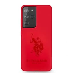 U.S. Polo Samsung Galaxy S21 Ultra Skal med Logo Röd