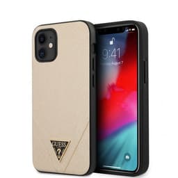 Guess iPhone 12 Mini Suojakuori Saffiano V Stitch Kulta