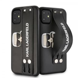 Karl Lagerfeld iPhone 11 Deksel Strap Cover Iconic Svart
