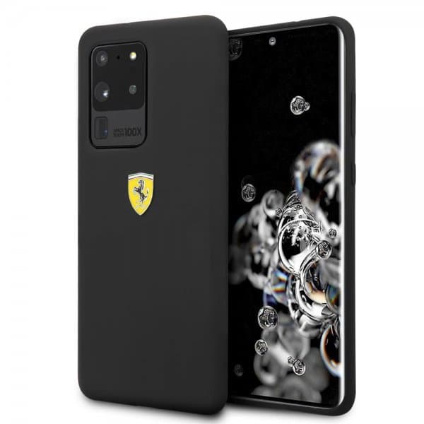 Ferrari Samsung Galaxy S20 Ultra Cover med Logo Sort