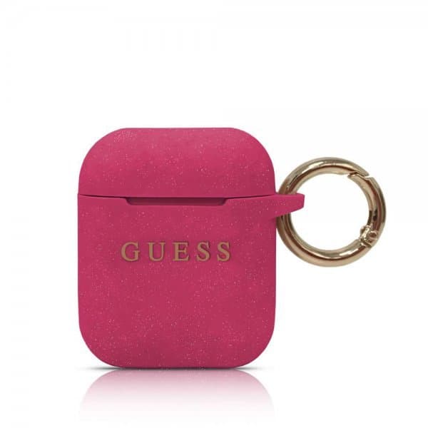 Guess AirPods (1/2) Skal med Logo Magenta