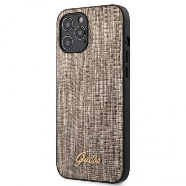 Guess iPhone 12 Pro Max Suojakuori Lizard Kulta