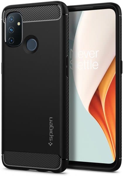 Spigen OnePlus Nord N100 Skal Rugged Armor Matte Black