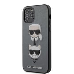 Karl Lagerfeld iPhone 12/iPhone 12 Pro Suojakuori Saffiano Karl & Choupette Hopea