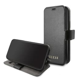 Guess iPhone 12/iPhone 12 Pro Suojakotelo Nahkarakenne Musta