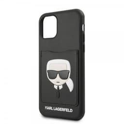 Karl Lagerfeld iPhone 11 Pro Max Kuori Korttitaskulla Musta