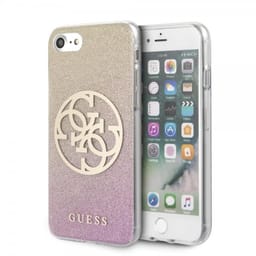 Guess iPhone 7/8/SE Skal Glitter Circle Roseguld