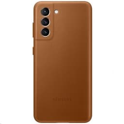 Samsung Original Galaxy S21 Cover Leather Cover Brun