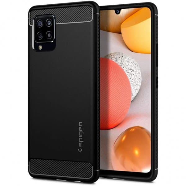 Spigen Samsung Galaxy A42 5G Skal Rugged Armor Matte Black