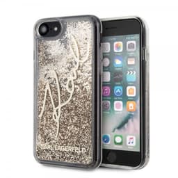 Karl Lagerfeld iPhone 7/8/SE Kuori Kimallus Signature Kulta