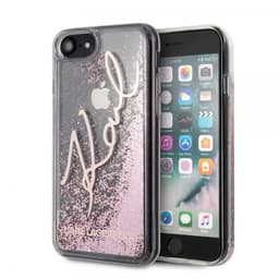 Karl Lagerfeld iPhone 7/8/SE Kuori Kimallus Signature Ruusukulta