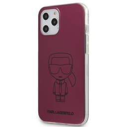 Karl Lagerfeld iPhone 12 Pro Max Suojakuori Iconic Outline Vaaleanpunainen