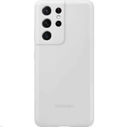 Samsung Original Galaxy S21 Ultra Kuori Silicone Cover Vaaleanharmaa