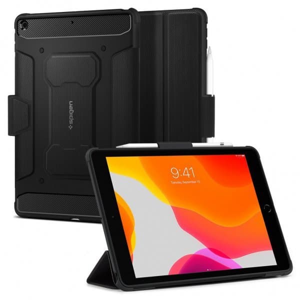 Spigen iPad 10.2 Etui Rugged Armor Pro Sort