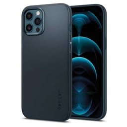 Spigen iPhone 12 Pro Max Suojakuori Thin Fit Metal Slate