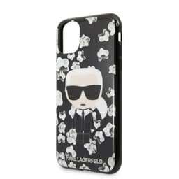 Karl Lagerfeld iPhone 11 Pro Suojakuori Flower Cover Musta