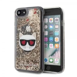Karl Lagerfeld iPhone 7/8/SE Kuori Kimallus Floating Hearts Kulta