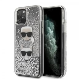 Karl Lagerfeld iPhone 11 Pro Cover Karl & Choupette Glitter Sølv