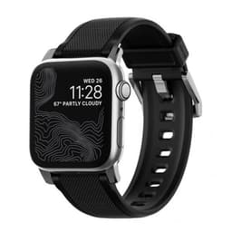 NOMAD Apple Watch 42/44mm/Apple Watch Ultra Armbånd Rugged Strap Sølv/Sort