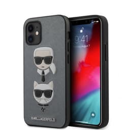 Karl Lagerfeld iPhone 12 Mini Suojakuori Saffiano Karl & Choupette Hopea
