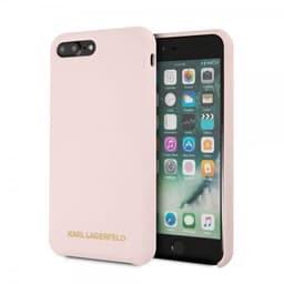 Karl Lagerfeld iPhone 7/8 Plus Cover Silikonee LageRFeld Guld Logo LjusLyserød