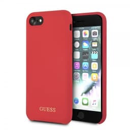 Guess iPhone 7/8/SE Suojakuori Silikoniii Logo Punainen