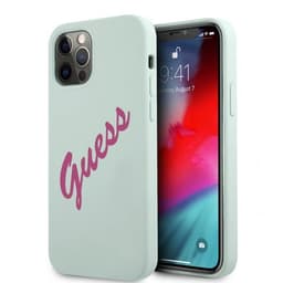 Guess iPhone 12/iPhone 12 Pro Kuori Vintage Silicone Script Sininen