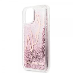 Karl Lagerfeld iPhone 11 Deksel Glitter Signature Cover Rosegull