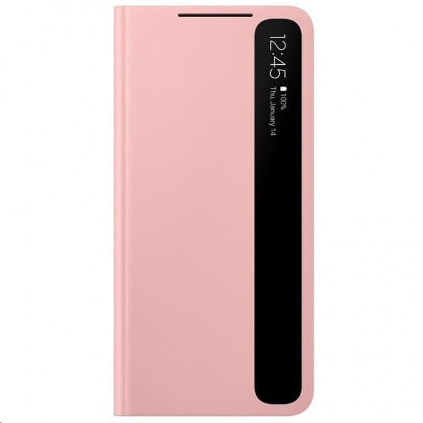 Samsung Original Galaxy S21 Plus Etui Smart Clear View Cover Lyserød