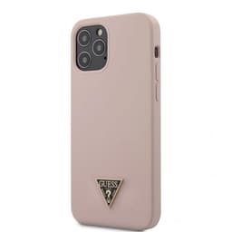 Guess iPhone 12/iPhone 12 Pro Deksel Metal Triangle LjusRosa