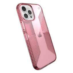 Speck iPhone 12 Pro Max Cover Presidio PeRFect-Clear with Grips Vintage Rose/Royal Pink/Lush Burgundy