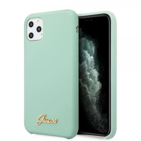 Guess iPhone 11 Pro Max Cover Silikoneei Cover Vintage Grøn