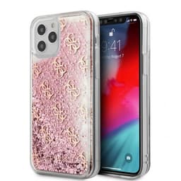 Guess iPhone 12 Pro Max Cover Liquid Glitter Lyserød