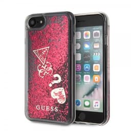 Guess iPhone 7/8/SE Suojakuori Glitter Hearts Punainen