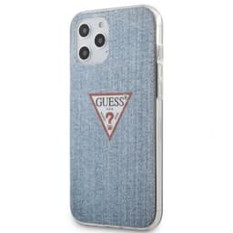 Guess iPhone 12 Pro Max Deksel Denim Triangle Ljusblå