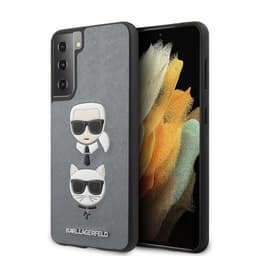 Karl Lagerfeld Samsung Galaxy S21 Plus Skal Saffiano Karl & Choupette Silver