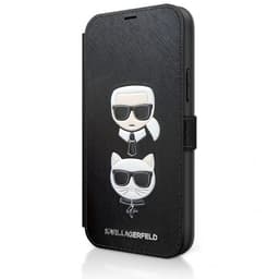Karl Lagerfeld iPhone 12 Mini Etui Saffiano Karl & Choupette Sort